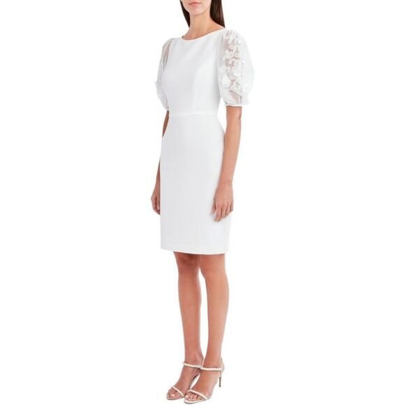 BCBGMAXAZRIA KAMILLE ORGANZA SLEEVE DRESS SIZE 10 $298.00 - Picture 4 of 4